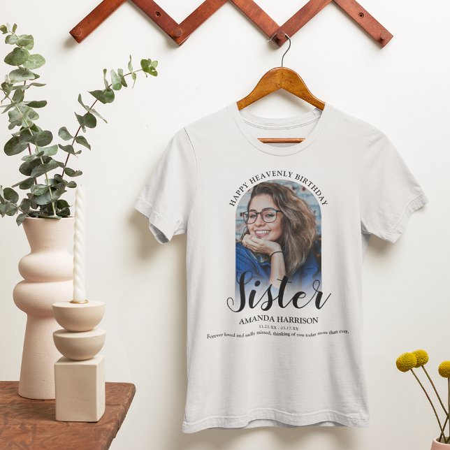 Himmelska födelsedagen i lycklig | Foto Memorial T Shirt (Skapare uppladdad)