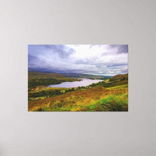 Himmelska Glen Irland Landskaps Sjös Väggkonst Canvastryck (Framsida)