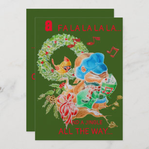 Himmelska julhälsningskort julkort