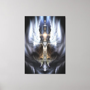Himmelska Kanvastrycket Angel Vinge Kor Fractal Ar Canvastryck