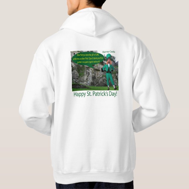 "Himmelska." Lycklig St. Patrick's Day. Hoodie (Baksida)
