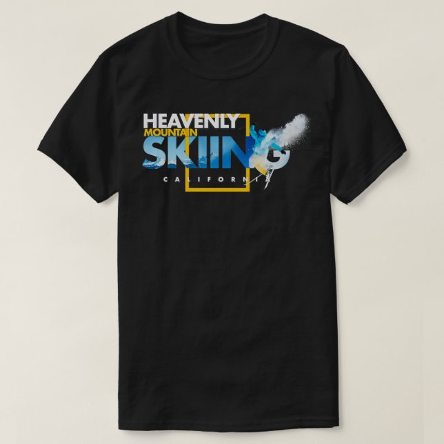 Himmelska Mountain California Ski T Shirt (Design framsida)