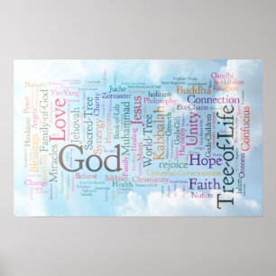 Himmelska Ord Cloud Poster