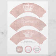 Himmelska prinsessan Cupkaka Wraps & Toppers