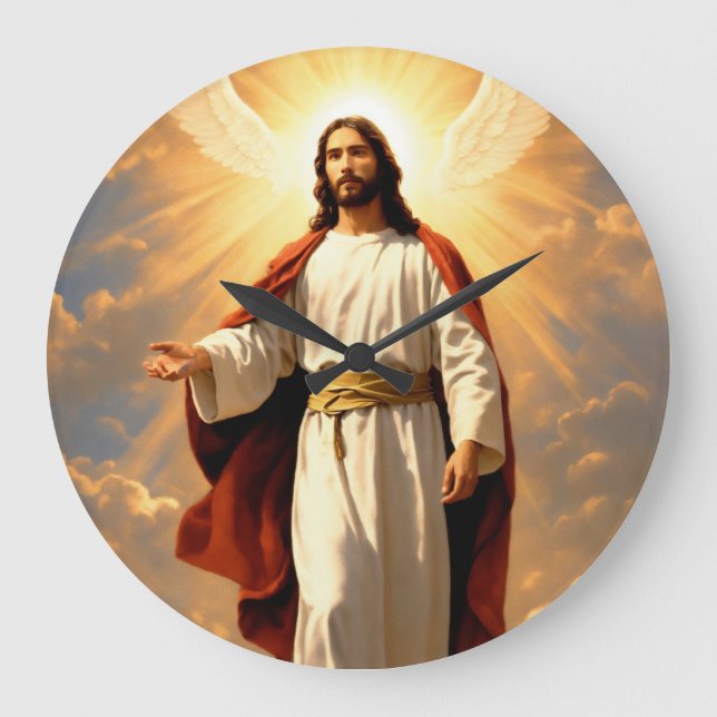 "Himmelska timmar: Jesus guds utskrivna väggklocka (Framsida)