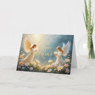 Himmelska välsignelser för Angelic Påsk Glow Helgkort
