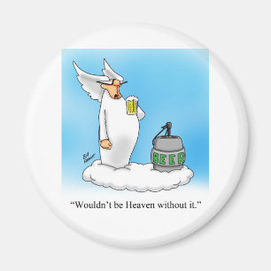 Himmelskare Humor Angel Tecknad Gift! Magnet