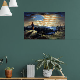 Himmelskt amerikanskt flagg i skyn, Zouave inbörde Poster