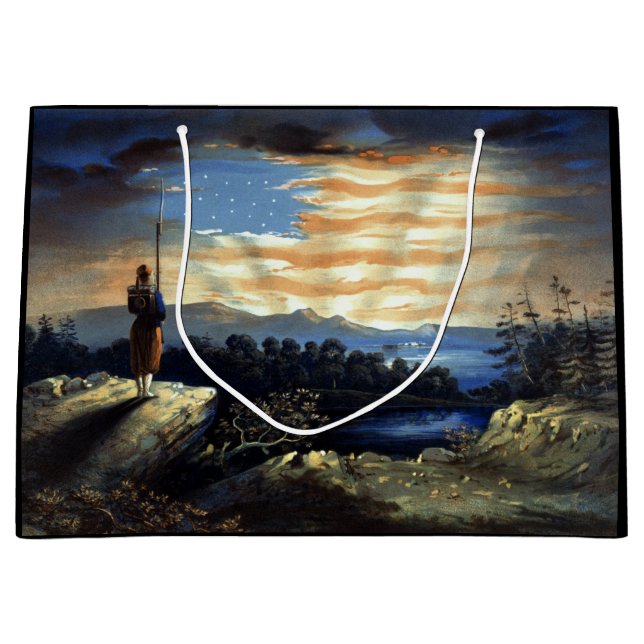 Himmelskt amerikanskt flaggmotiv på himlen, Zouave (Framsidan)