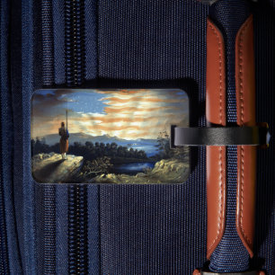 Himmelskt amerikanskt flaggmotiv på himlen, Zouave Bagagebricka