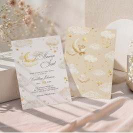 Himmelskt Drömmig Himmel Baby Shower Inbjudningar