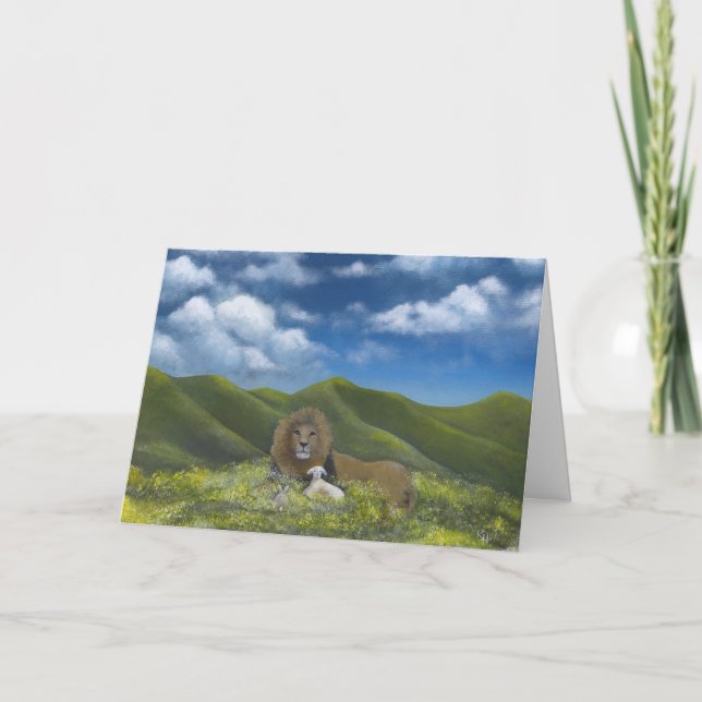 Himmelskt fredpåskkort helgkort (Framsida)