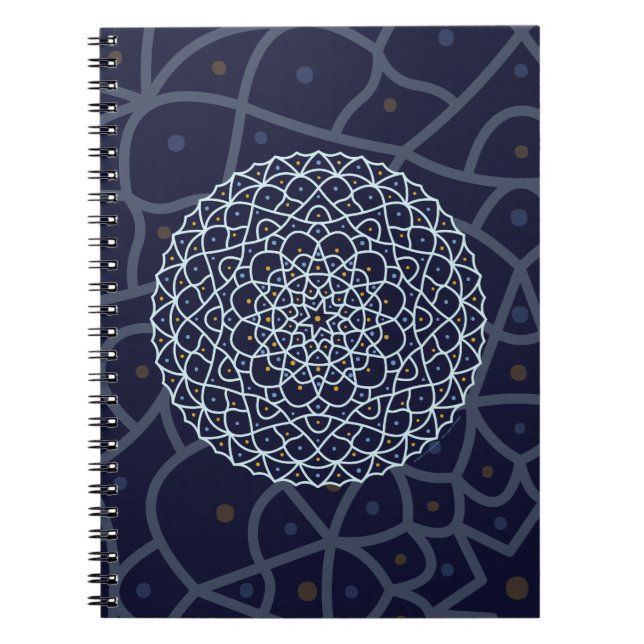 Himmelskt Nattblock Anteckningsbok Med Spiral (Framsidan)