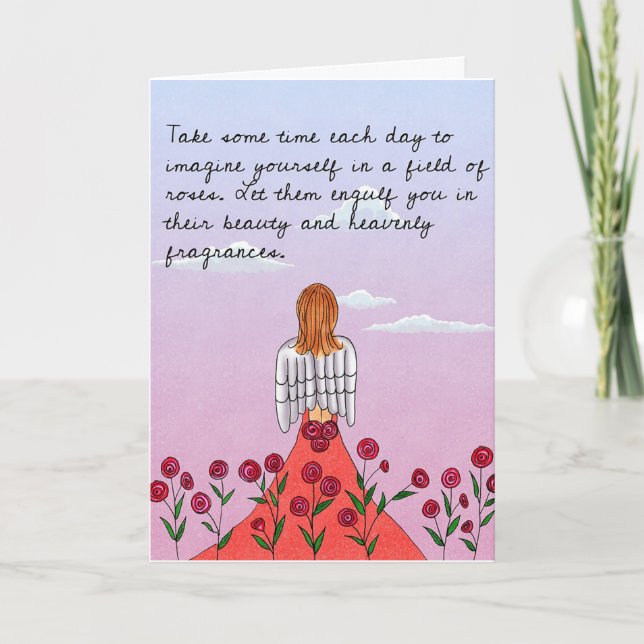 Himmelskt Ro-hälsningskort Tack Kort (Framsida)