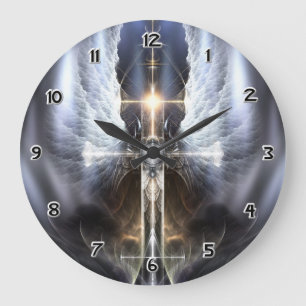 Himmelskt väggklocka i Vinge Kor Fractal Art