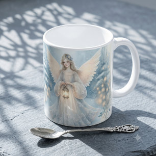 Himmelskt vinterängel Lanternan av nåd Kaffemugg