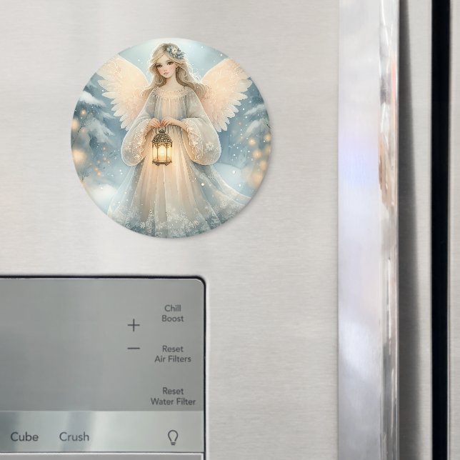Himmelskt vinterängel Lanternan av nåd Magnet (In Situ (Fridge))
