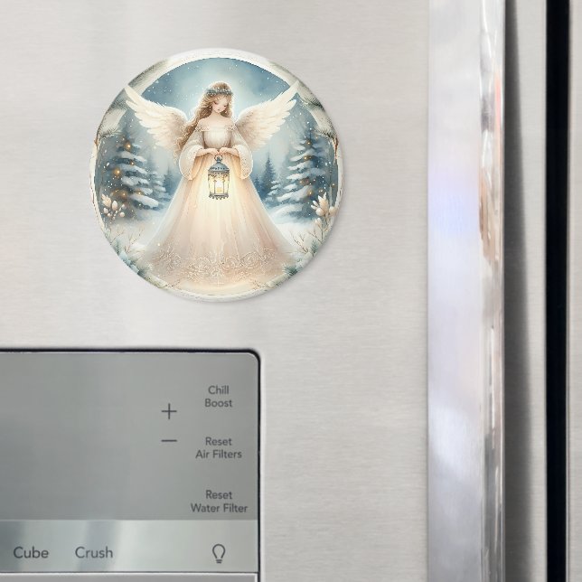 Himmelskt vinterängel Lykta av hopp Magnet (In Situ (Fridge))