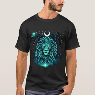 Himmelslejon – Kosmisk Kung Vilda Djur Galaxy T-sh T Shirt