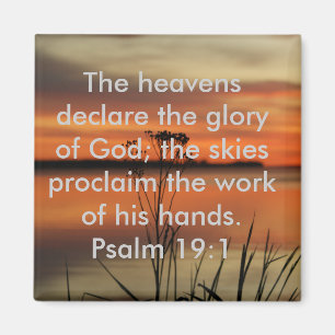 HIMMLAR FÖR SCRIPTURE FÖR PSALM19:1BIBEL FÖRKLA MAGNET