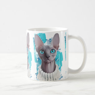 Himmlar i ögonen (den Sphynx katten) Kaffemugg