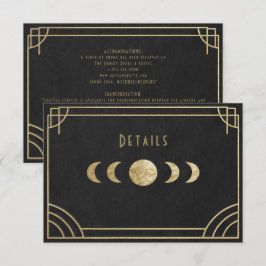 Himmlig art deco bröllop detaljer kort