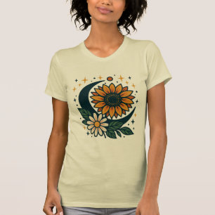 Himmlig blomstertrojja för kvinnor, slank fit t shirt