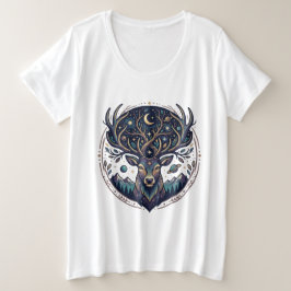 Himmlig hjort Mystisk måne & stjärna konst Hjort T Shirt