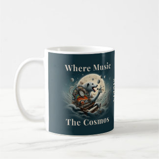 Himmlig Hundpianist Musik Mötter Kosmos Kaffemugg