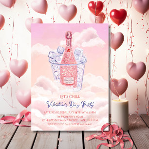 Himmlig Kölddruck Champagne-bucket Valentinsparty Inbjudningar
