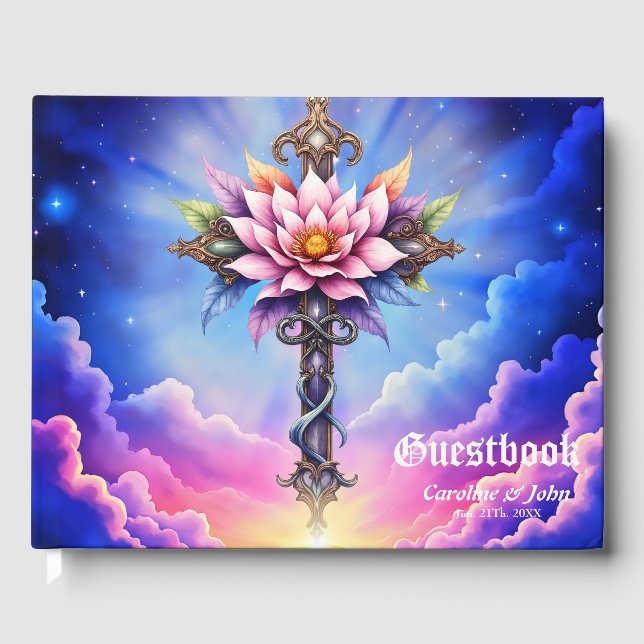 Himmlig Lotus-kors  Gästböcker (Framsida)