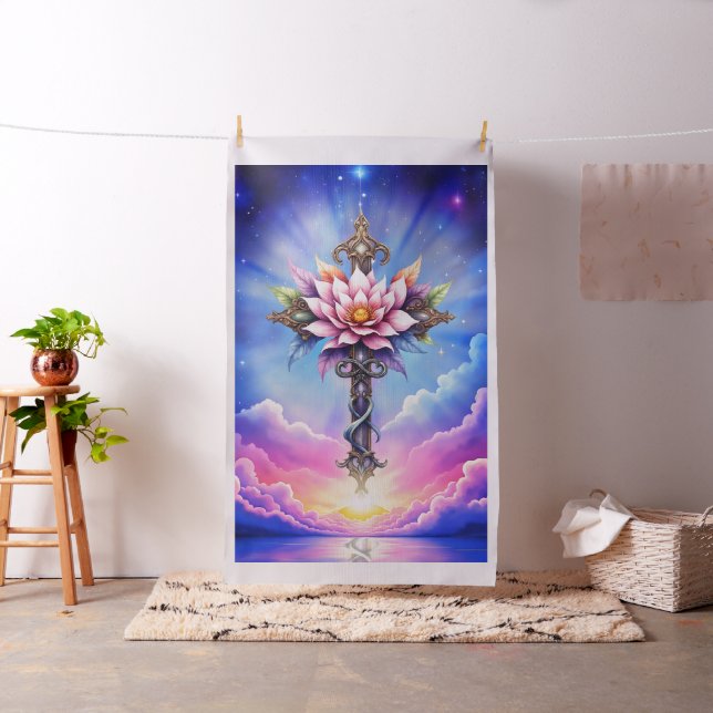 Himmlig Lotus-kors  Tyg (In Situ)