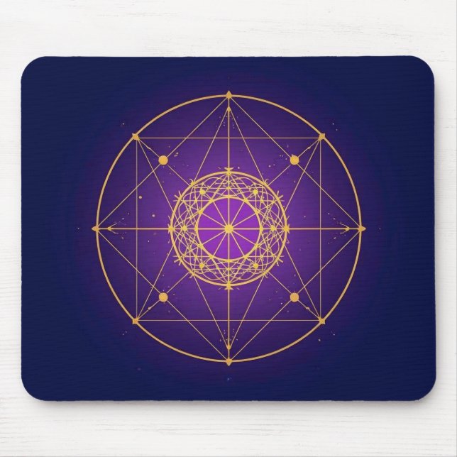 Himmlig Sakral Mandala – Mystisk Geometri Musmatta (Framsidan)
