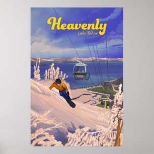 Himmlig Snowboardings Resa Affisch
