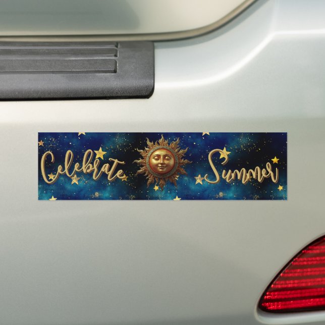 Himmlig sommar Firande sommar  Bildekal (På Bil)
