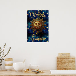 Himmlig sommar Firande sommar Poster