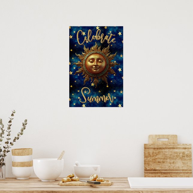 Himmlig sommar Firande sommar Poster (Kök)
