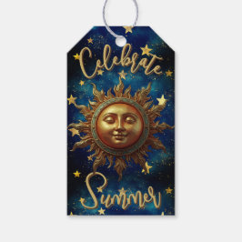 Himmlig sommar Firande sommar  Presentetikett