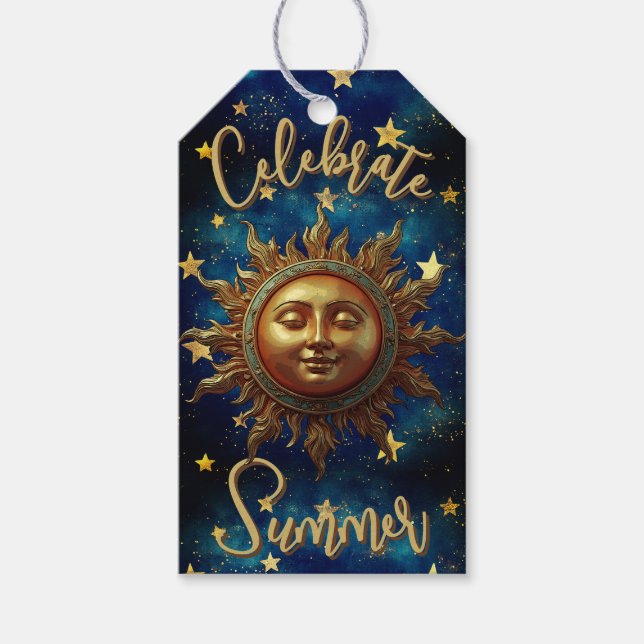 Himmlig sommar Firande sommar  Presentetikett (Framsidan)