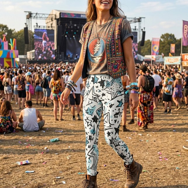 Himmlig Stjärn Doodle Leggings (Skapare uppladdad)