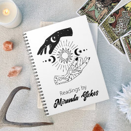 Himmlig Trendig Sol & Mån Händer Tarot Journal Anteckningsbok