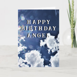 Himmliga moln "Grattis på födelsedagen" "Ängel" Kort