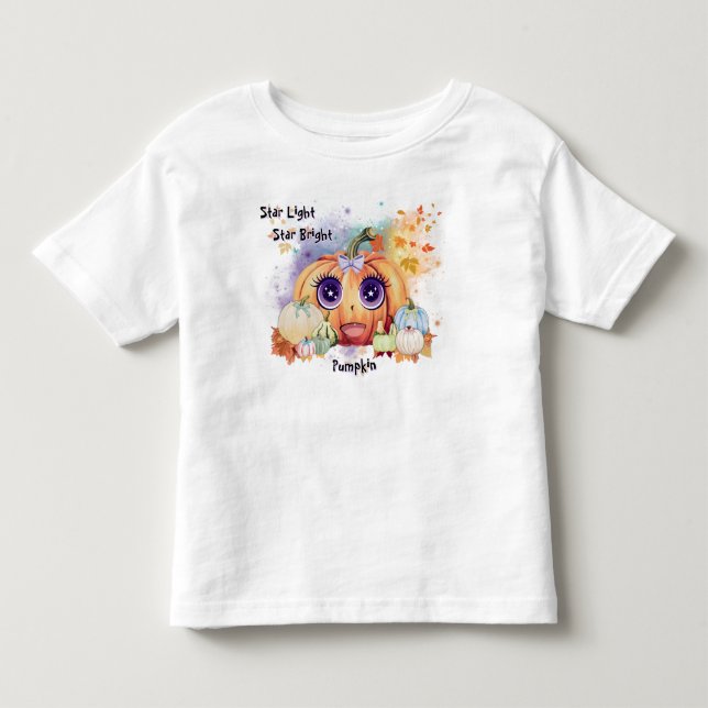 Himmliga Stjärnljus Stjärna Ljus Pumpa Flickas T Shirt (Framsida)