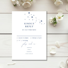 Himmligt elegant bröllopsmenykort för RSVP-svar OSA Kort