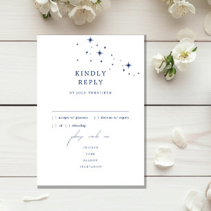 Himmligt elegant bröllopsmenykort för RSVP-svar OSA Kort