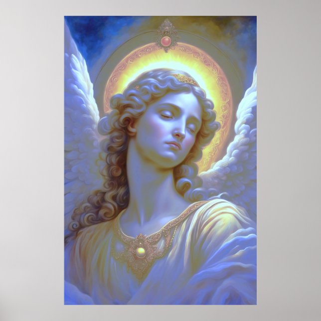 Himmlischer Engel im Glanz des göttlichen des Lich Poster (Framsidan)