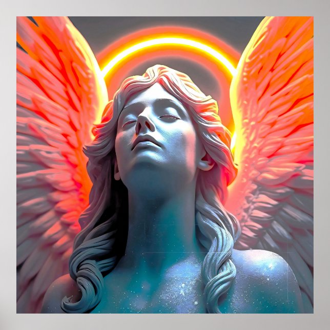 Himmlischer Engel im göttlichen Licht Poster (Framsidan)