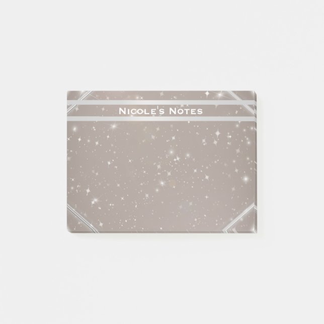 Himmlisk Glans Glamour Trendig Modern Personlig Post-it Block (Framsida)