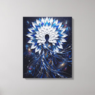 Himmlisk Impasto Mandala Gudinna Canvastryck