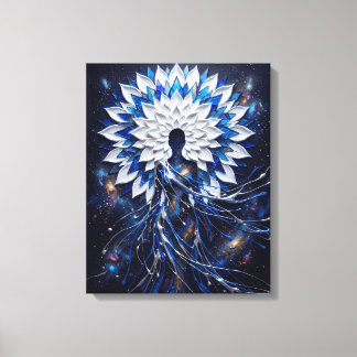 Himmlisk Impasto Mandala Gudinna Canvastryck